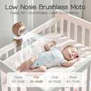 Cute Bear Stroller Fan Clip On for Baby, Portable Bladeless Fans 4 Speeds Oscillating, 4000mAh Rechargeable Battery Powered, Flexible Tripod Strong Cooling for Bedside Crib Car Seat by TinyTreasures Baby Boutique