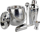 BREKX Insulated Ice Bucket for Cocktail Bar with Drink Shaker 5-Piece Cocktail Set for Parties with Lid and Scoop - Bartender Accessories, Bartending Kit for Home Bar or Gifting by CozyNest Decor