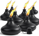Upgraded Tabletop Torches Set of 8, 24oz Citronella Candles for Outdoor, Metal Table Top Torches for Outside, Refillable Torch Lanterns for Patio, Yard, Deck, Garden, Party