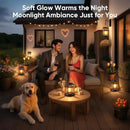 Solar Lanterns Outdoor Waterproof: 2 Pack Hanging Solar Lights for Outside Patio Porch Garden Tabletop Decor - Bright LED Warm White Solar Powered Lighting - 2025 Gardening Lovers Mom Gifts by CozyNest Decor