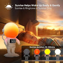 Astronaut Sunrise Alarm Clock for Kids, White Noise Sound Machine with 30 Soothing Sounds, 22 Dimmable Nightlights, Bluetooth Speaker, Dual Digital Alarm Clocks, Wake Up Light for Bedroom, Adults by TinyTreasures Baby Boutique