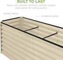 Best Choice Products 8x2x2ft Outdoor Metal Raised Garden Bed, Rectangular Deep Root Planter Box for Vegetables, Flowers, Herbs, and Succulents w/ 239 Gallon Capacity - Beige by GreenHaven Gardens