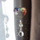 H&D HYALINE & DORA Suncatcher Window Hanging Tree of Life Heart Shaped Crystal Ball Prism Drop Pendant by GreenHaven Gardens