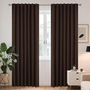 Joydeco Blackout Curtains 108 Inches Long, Thermal Insulated Black Out Curtains 2 Panels Set, Room Darkening Drapes for Living Room Window Rod Pocket Back Tab (W52 x L108 Inch, Chocolate) by TinyTreasures Baby Boutique