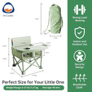 New Portable Travel Booster Seat with Tray|Foldable Infant Seat Booster Dining Chair|Great for Camping, Beach, Lawn|Toddler, Child Camping Chair 6 Months - 3 Years Old (Green) by TinyTreasures Baby Boutique