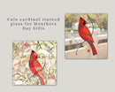 Lolitarcrafts Bigger Cardinal Stained Glass Window Hangings Cute Birds Suncathers for Window Monthers Day Gifts by GreenHaven Gardens