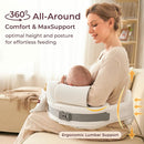 Momcozy CozyPro Nursing Pillow for Breastfeeding - All Around Ergonomic Comfort & Support - Pioneering Safety Fence - Plus Size Wider Feeding Pillow with Lumbar Support for Easier & Healthier Nursing by TinyTreasures Baby Boutique
