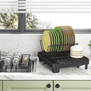 LEMIKKLE Dish Drying Rack, Large-Capacity Dish Drainer with Cutlery Holder Rotatable Water Drainer for Kitchen Counter,20.5" D x 16.1" W x 5.5" H by CozyNest Decor