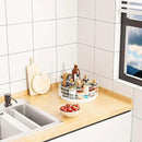 Snack Organizer - Versatile Snack Storage, Lazy Susan with Convenient Grab-and-Go Design, Metal Snack Holder for Home, Office, Breakroom, 10.85" L x 10.85" W x 5" H (White) by CozyNest Decor
