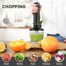 Immersion Blender Handheld Hand Blender, 1000W 5 in 1 Hand Mixer Stick, BPA-Free 12 Speed Handheld Blender 304 Stainless, Mixing Beaker, Chopper, Whisk, Milk Frother, Soup, Smoothies, Baby Food, Sauce by TinyTreasures Baby Boutique