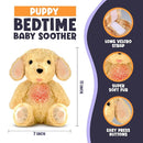 Gemma Joy Bedtime Baby Soothers for Sleep, Cry Activated Heartbeat Stuffed Animal for Baby, Newborn, Calming Light, Lullaby Music, White Noise, Shush and Mother’s Heartbeat - (Puppy, Rechargeable) by TinyTreasures Baby Boutique