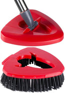 Scrub Brush with Refill Base, Spin Mop Head Scrubber Replacement Compatible with O Cedar EasyWring 1-Tank System, Hard Bristles Floor Scrubber, Tub & Tile Cleaning Brush for Bathroom, Kitchen, Patio by CozyNest Decor