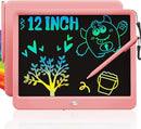 TEKFUN LCD Writing Tablet for Kids Girls Toys, 12 Inch Erasable Drawing Tablet Doodle Board Colorful Doodle Pad, Gifts for Toddlers Girls Adults (Pink) by TinyTreasures Baby Boutique