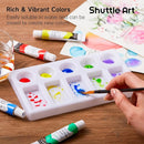 Shuttle Art Watercolor Paint Set, 15 Colors Watercolor Paint in Tubes (12ml Each) with 3 Brushes, Rich Pigments, Easy to Blend, Perfect for Kids, Artists, Beginners, Students by TinyTreasures Baby Boutique