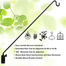 MIXXIDEA 2 Packs Heavy Duty Extended Reach Wall Mounted Deck Hook Wall Pole, Wall Bracket Direction and Length Adjustable Plant Bracket for Bird Feeders, Planters, Suet Baskets, Lanterns, Wind Chimes by GreenHaven Gardens
