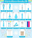 Baby Grooming and Healthcare Kit, Portable Baby Safety Care Set with Hair Brush Comb Nail Clipper Nasal Aspirator for Nursery Newborn Infant Girl Boy (31 in 1, Blue) by TinyTreasures Baby Boutique