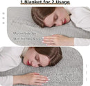 EMME Muslin and Fleece Throw Blanket Reversible - 50"*60" Grey Soft Warm Throw Blankets for Couch Bed Picnic Travel Bed by CozyNest Decor