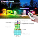 CLY Solar 6 in 1 RGB Spotlights Outdoor Garden, 10 Colors 12 Modes Solar Garden Floodlight Landscape Spotlights IP66 Waterproof 59.06ft Cable Spike Light for Lawn, Patio, Balcony by GreenHaven Gardens