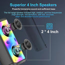 Portable Party Speaker, 80W Peak Wireless Bluetooth Speaker, PA System with LED Lights, Outdoor Bluetooth Speakers Supports for TF Card/USB, AUX in, FM, REC,TWS by TinyTreasures Baby Boutique