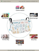 Rectangular Folding Laundry Basket,waterproof Canvas Basket,gift basket,Suitable for children's room,Clothes,Toys Storage(musical instrument) by TinyTreasures Baby Boutique