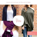 Byrd & Blume Maternity Nursing Cover Breathable Lightweight Breastfeeding Cover Wrap Shawl Scarf Poncho Full 360 (Olive, One size) by TinyTreasures Baby Boutique
