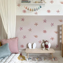 YouRfocus Daisy Wall Decals | 72 PCS Boho Flower Stickers for Girls' Rooms, Playrooms, and Nurseries | Dual Layer Print for High Coverage | Removable Peel and Stick Wall Decor (Pink-A) | 12 Sheets by TinyTreasures Baby Boutique