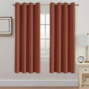 H.VERSAILTEX Solid Thermal Insulated Grommet Blackout Window Curtain Panels for Nursery & Infant Care - Orange - 52" W x 72" L - Set of 2 Panels by CozyNest Decor