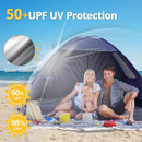 CAMEL CROWN Beach Tent UPF 50+ Sun Shelter for 2/3/5/6 Person, Lightweight Portable Sun Shade with Sand Anchor, Family Beach Day & Outdoor Adventures by TinyTreasures Baby Boutique