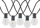 Novelty Lights 100 Feet G40 LED Patio String Lights with 67 Bulbs, Warm White, Weather Resistant and Shatterproof Replaceable Plastic Globe Bulbs, Black Wire by GreenHaven Gardens
