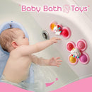 ALASOU 3PCS Pop Suction Cup Spinner Toys for 1 Year Old Boy Girl|Novelty Spinning Tops Toddler Toys Age 1-2|Sensory Baby Bath Toy for Toddlers 1-3|12 18 Months Boy Birthday Gift for Infant by TinyTreasures Baby Boutique