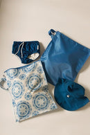 Tiny Twinkle Mess-Proof Waterproof Wet Dry Bag | 2-Pack Reusable Wet Bags for Swimsuits & Baby Clothes | Leakproof Wet Bag for Travel & Diaper Changes for Baby (Blue Tie Dye) by TinyTreasures Baby Boutique