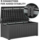 YITAHOME 120 Gallon Outdoor Storage Deck Box, Large Resin Patio Storage for Outdoor Pillows, Garden Tools and Pool Supplies, Waterproof, Lockable, (Dark Grey) by GreenHaven Gardens