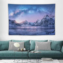 HZOHNAGO Mountain Tapestry Aurora Snow Mountain Sunset Pattern Printed Wall Tapestry Wall Hanging for Bedroom Living Room Dorm 90" W x 60" H by CozyNest Decor