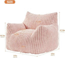 Giant Bean Bag Chairs for Adults with Filling Plush Fluffy Bean Bag Chairs for Teens with Armrests Comfy BeanBag Lazy Couch Sofa Chair for Bedroom Living Room Reading by CozyNest Decor