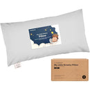 Toddler Pillow with Pillowcase - 10x18 My Little Dreamy Kids Travel Bed Pillows for Sleeping, Organic Cotton Small Pillowcase, Soft & Breathable, Machine Washable, Toddlers 2-5 years old (French Gray) by TinyTreasures Baby Boutique