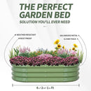 1MORE Galvanized Raised Garden Bed- Planter Garden Boxes Outdoor, Raised Beds for Gardening, 4x2x1ft Metal Garden Bed Kit for Vegetables Flower, Planter Raised Beds with Tools.Green-2pack by GreenHaven Gardens