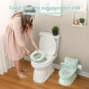 2-in-1 Toddler Potty Training Toilet - Larger Potty Chair & Detachable Training Seat for Boys & Girls Ages 1-3 with Flushing Sound, Wipes Storage, Toilet Paper Holder by TinyTreasures Baby Boutique