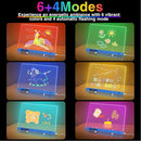 LED Note Board with Colors, Acrylic Dry Erase Board with Light, 16"x12" 6-Color Neon Glow Memo LED Light-Up Message Note Board, Drawing Board, LED Writing Pad with Touch Control (Stand/Hanging) by TinyTreasures Baby Boutique