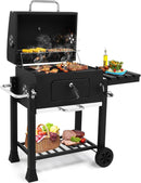 Outvita Large Barrel Charcoal BBQ Grills with 794 SQ.IN. Cooking Area, Outdoor Barbecue Grill with Adjustable Charcoal Tray & Foldable Side Table for Backyard Patio Picnic by GreenHaven Gardens
