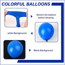 140pcs Dark Blue Round Balloons Different Sizes 18 12 10 5 Inch Latex Balloons for Arch Decoration Party Balloon Kit for Graduation Birthday Party Wedding Balloon Baby Shower Decoration by TinyTreasures Baby Boutique