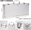 Supernal 21Pcs Deluxe Grill Tool Set Extra Thick Stainless Steel Grill Tool Set for Men Heavy Duty BBQ Tool Set Outdoor Grill with Aluminum Case with Grill Spatula Tongs and Brush Gifts for Men & Dad by GreenHaven Gardens