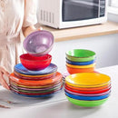 vancasso Bonita Dinnerware Sets, 24 Pieces Multicolor Stoneware Dinner Set for 6, Handpainted Spirals Pattern Ceramic Plates and Bowls Sets Kitchen Plate Set by CozyNest Decor