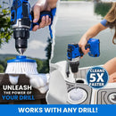 9 Pack Multi-Purpose Home Cleaning Accessory Drill Kit, Bathroom Scrub Pads, Extended Reach Round Brush Attachment Set by GreenHaven Gardens