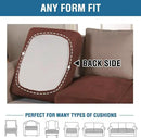 H.VERSAILTEX Velvet Stretch Couch Cushion Cover Plush Cushion Slipcover for Chair Loveseat Sofa Cushion Furniture Protector Seat Cushion Sofa Cover (3 Piece Sofa Cushion Covers, Burnt Brick) by CozyNest Decor
