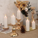 Amagic Pure White Flameless Candles, Battery Operated Candles, Acrylic Flickering LED Pillar Candles with Remote Control and Timer, 3D Wick, Yellow and Blue Glow, D2.2 xH5 6" 7", Set of 9 by CozyNest Decor