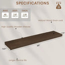 Walnut Floating Shelves for Wall 48 Inch, 8 in Deep Single Wood Shelf Floating Rustic Farmhouse Decor, Heavy Duty Shelf Hold 100 lbs, Wall Shelves for Bathroom Living Room Kitchen Bedroom Office by CozyNest Decor
