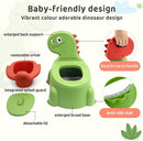 Potty Seat Baby Training Chair Boys Girls Toddler Dinosaur Comfortable children 1-5 years old Baby toilet Animal seat with lid back potty trainer (Green) by TinyTreasures Baby Boutique