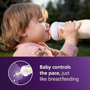 Philips Avent Natural Baby Bottles with Natural Response Nipples (Fast Flow, Flow 4), 11oz, 2-Pack, SCY906/02 by TinyTreasures Baby Boutique