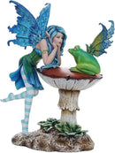 Pacific Giftware Enchanting Frog Gossip Fairy Collectible Decorative Statue 6.5H Amy Brown by CozyNest Decor