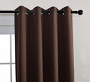 MIUCO Room Darkening Textured Grommet Window Blackout Curtains 2 Panels for Bedroom 52x95 Inch Chocolate by TinyTreasures Baby Boutique